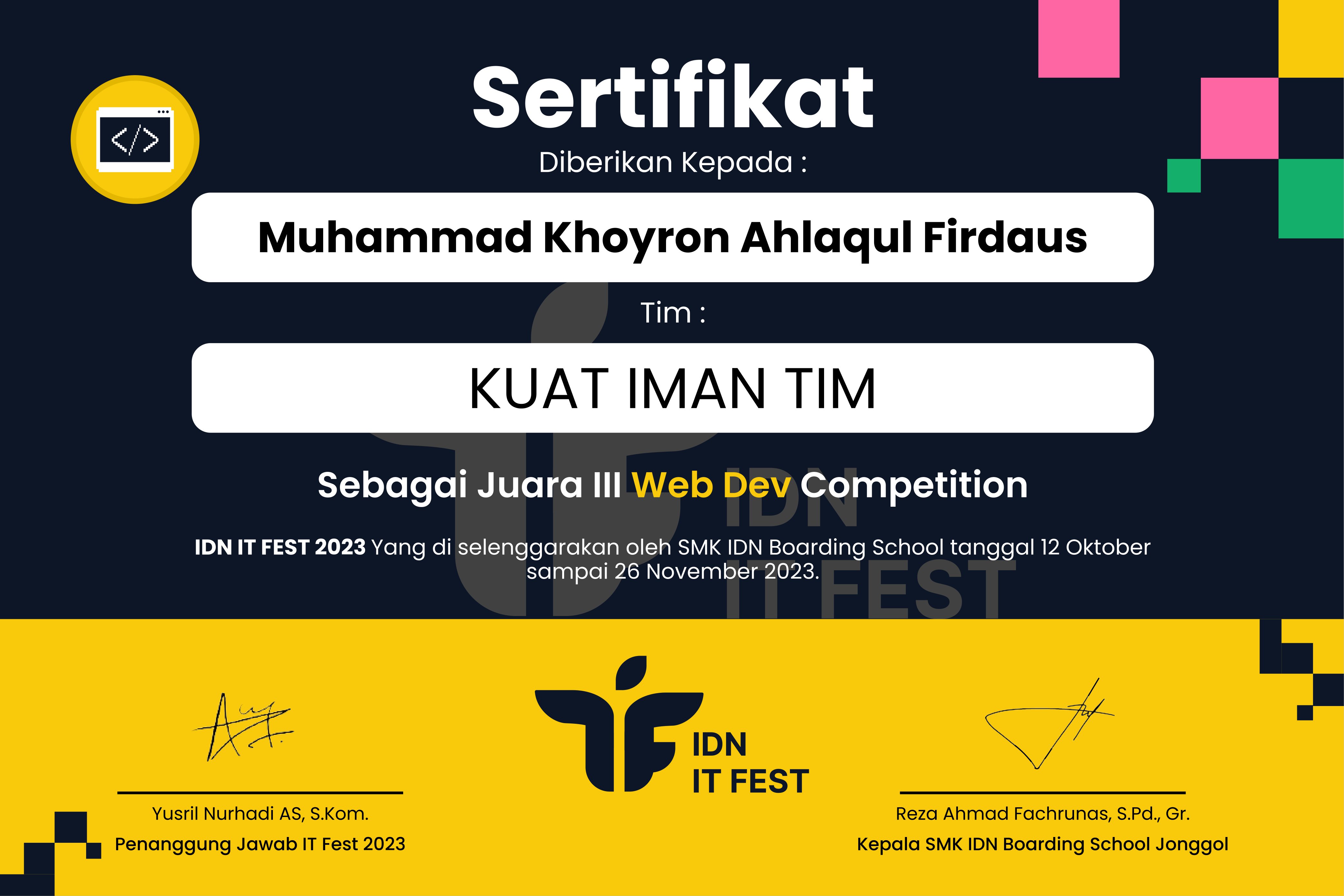 National Programming Contest & IT Fest Gathering